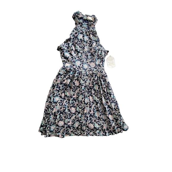 NWT Altar'd State Dark Floral Mock Neck Boho Cottage Sleeveless Dress Size Small - Picture 1 of 7